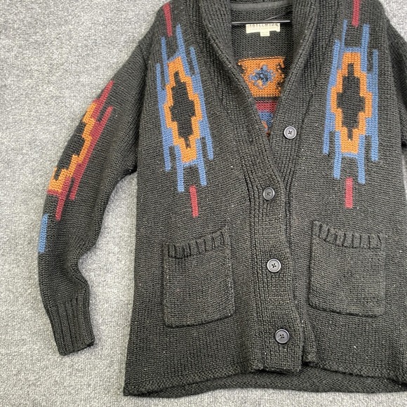 Idyllwind Cardigan Sweater Womens XS Multicolor Aztec Western Shawl Knit Chunky - Picture 2 of 9